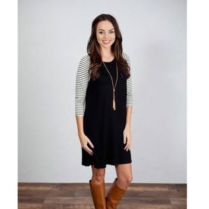 Black & white striped Chris & Carol boutique dress
